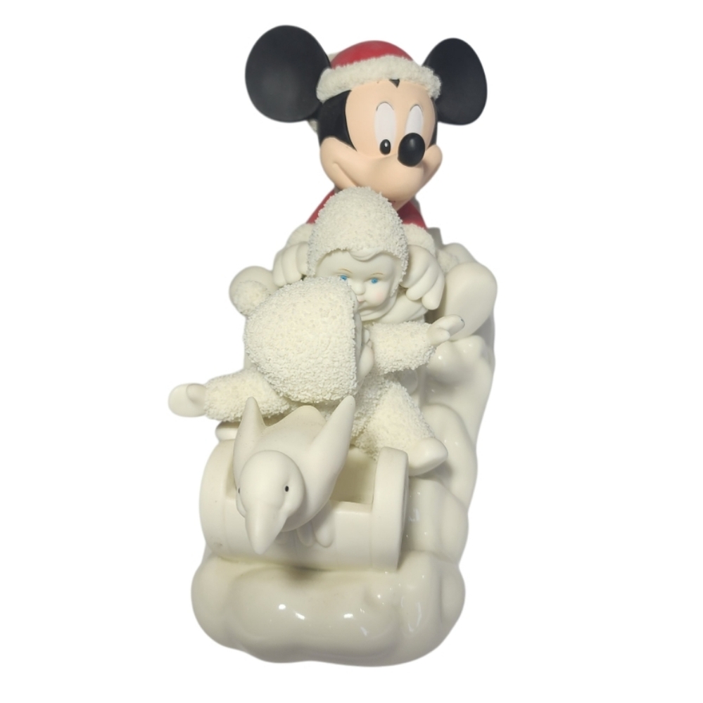 Department 56 Snowbabies Mickey and Co Figurine Magical Sleigh Ride Disney - Picture 3 of 10